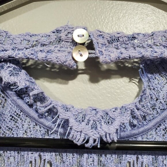 Intimately Free People Purple Lace Daydream Dress Backless High-Neck size Medium - Picture 9 of 12